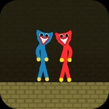 Red and Blue Stickman Huggy