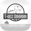 T-Rex Running Black and White