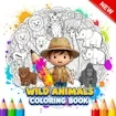 Wild Animals Coloring Book
